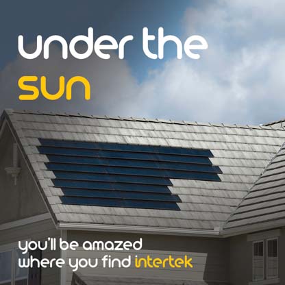 Solar panels on a home roof